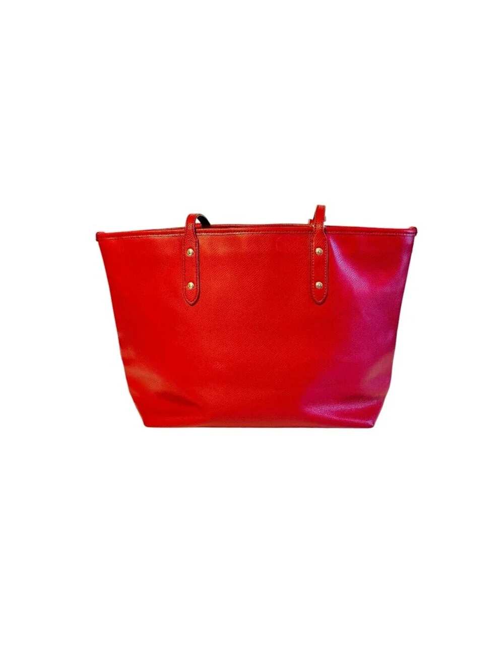 Coach Red City Zipper Tote